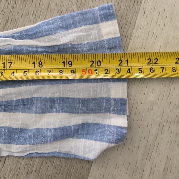 Blue‎ Island blue/white striped fringe cover up, M - Picture 10 of 11